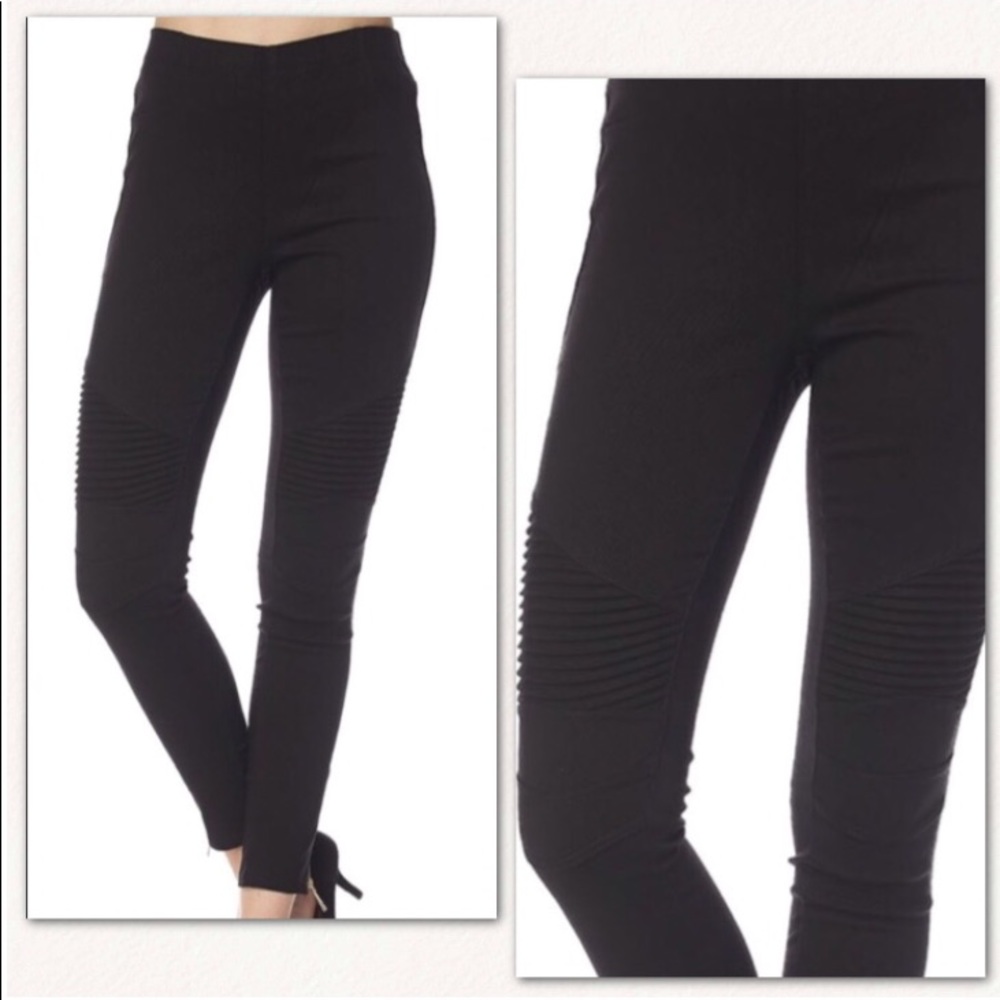 Moto Jegging Biker Pants - Black - Picture 3 of 4